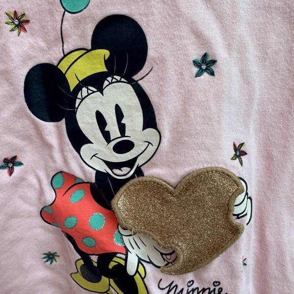 Baby Gap Disney Minnie Mouse 3T Girls Pink Valentine’s Day Kids T-Shirt Blouse - Picture 2 of 7